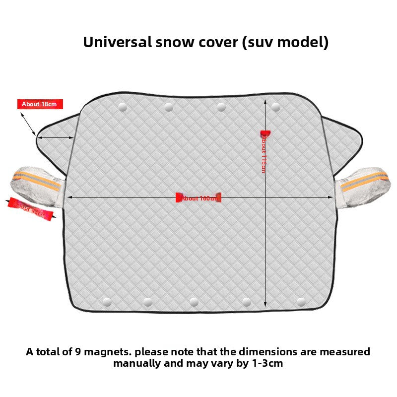 Car sunshade and snow protection front windshield