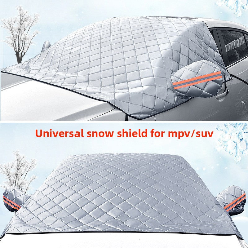 Car sunshade and snow protection front windshield