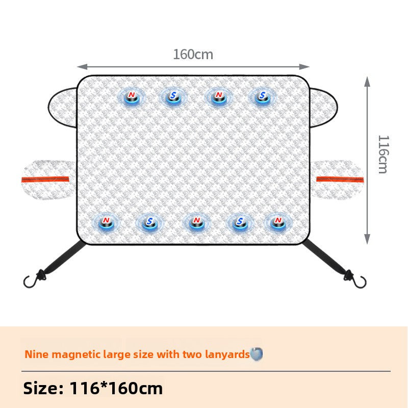 Car sunshade and snow protection front windshield