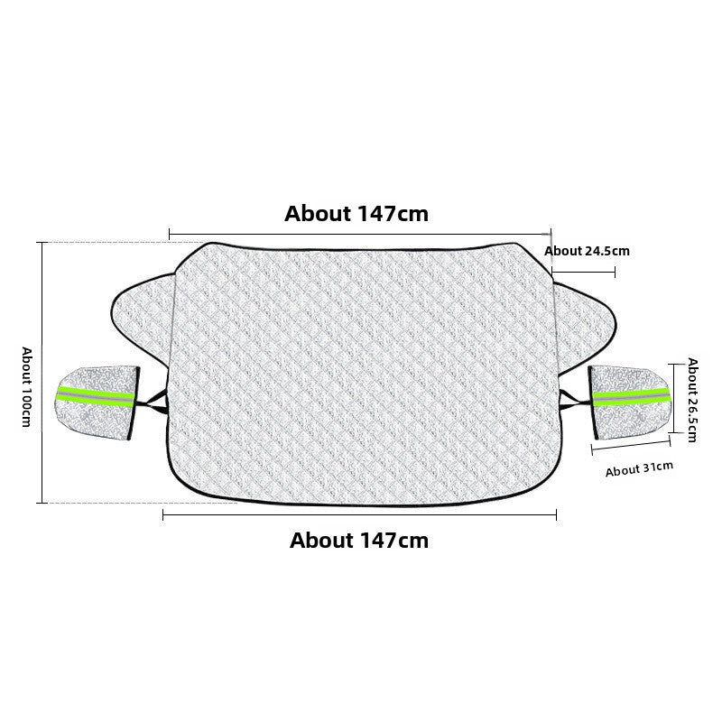 Car sunshade and snow protection front windshield