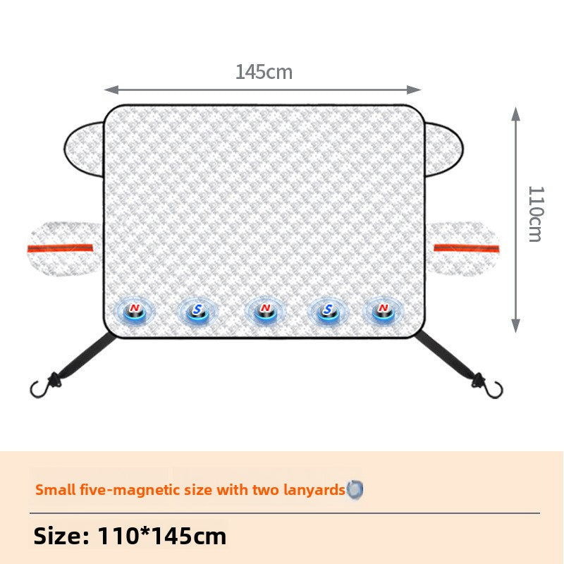 Car sunshade and snow protection front windshield