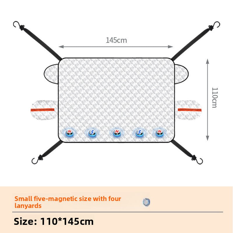 Car sunshade and snow protection front windshield