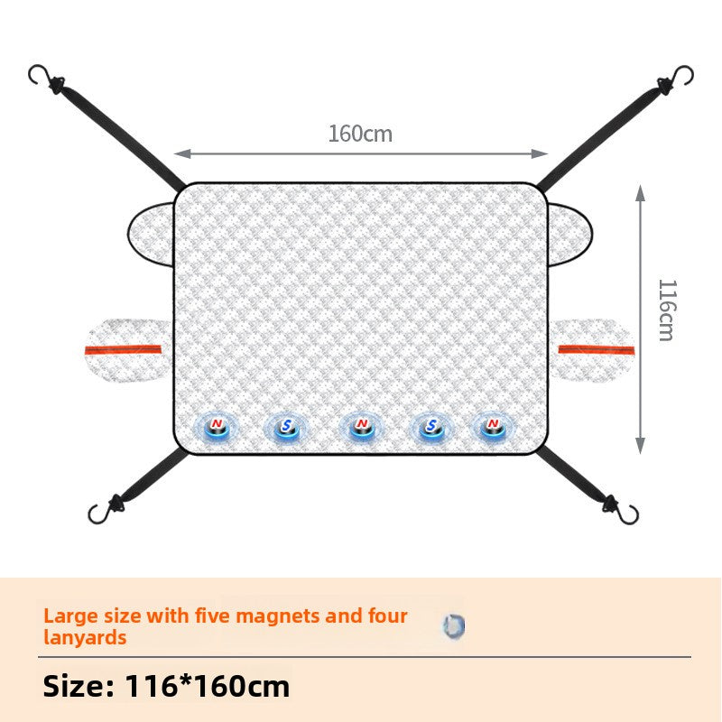 Car sunshade and snow protection front windshield
