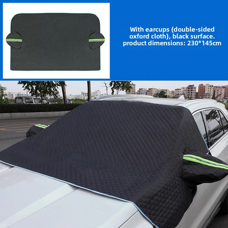 Car sunshade and snow protection front windshield