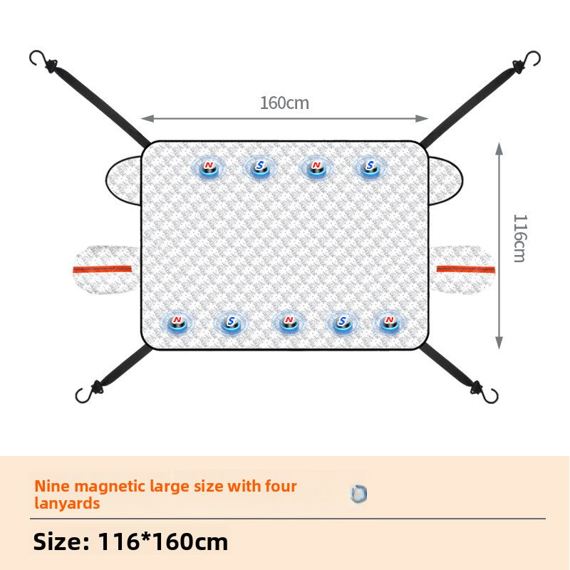 Car sunshade and snow protection front windshield