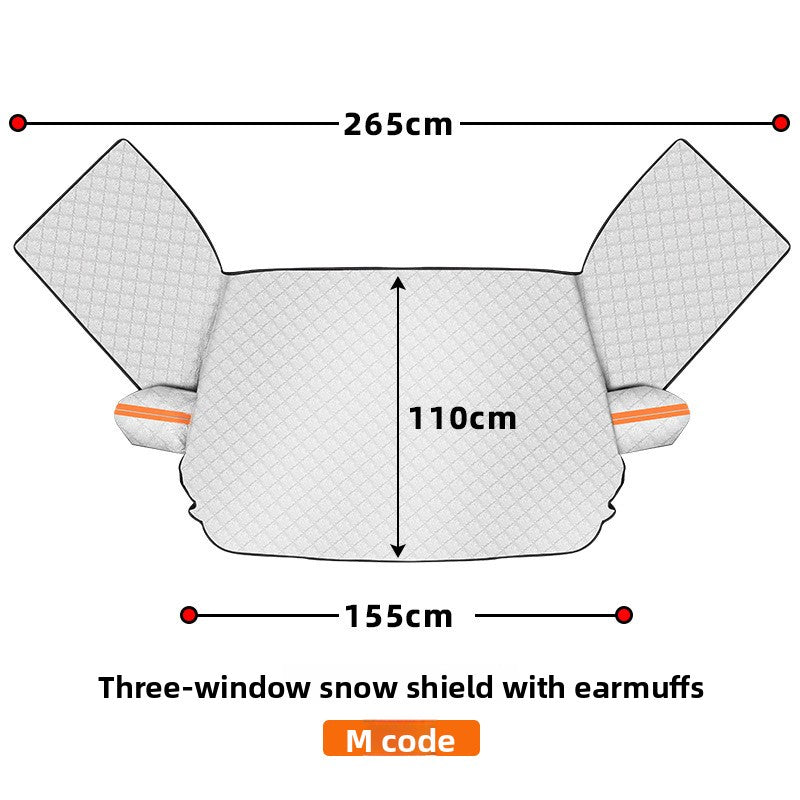 Car sunshade and snow protection front windshield