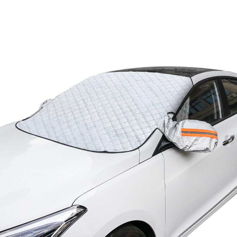 Car sunshade and snow protection front windshield