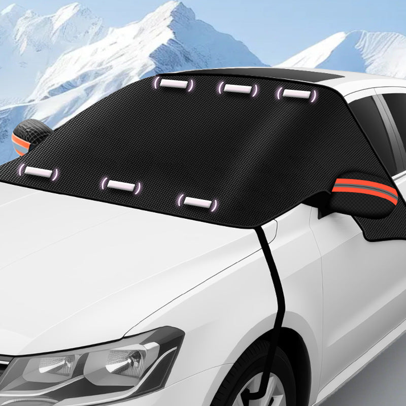 Car sunshade and snow protection front windshield
