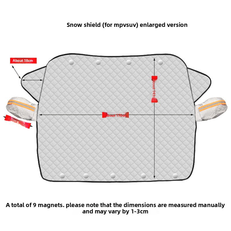 Car sunshade and snow protection front windshield
