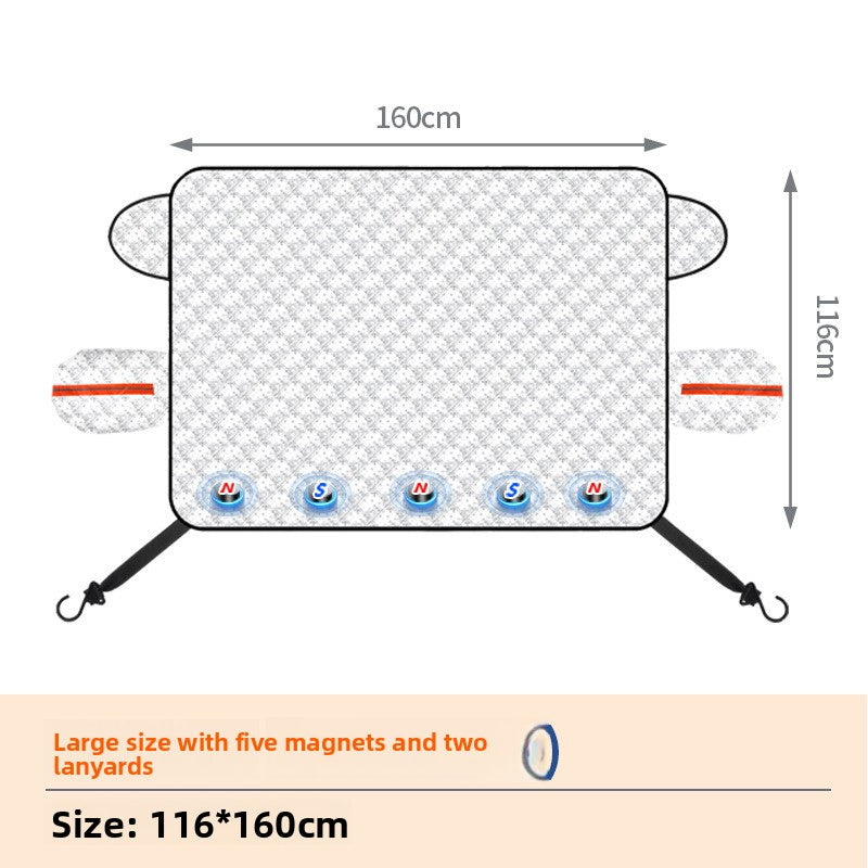 Car sunshade and snow protection front windshield