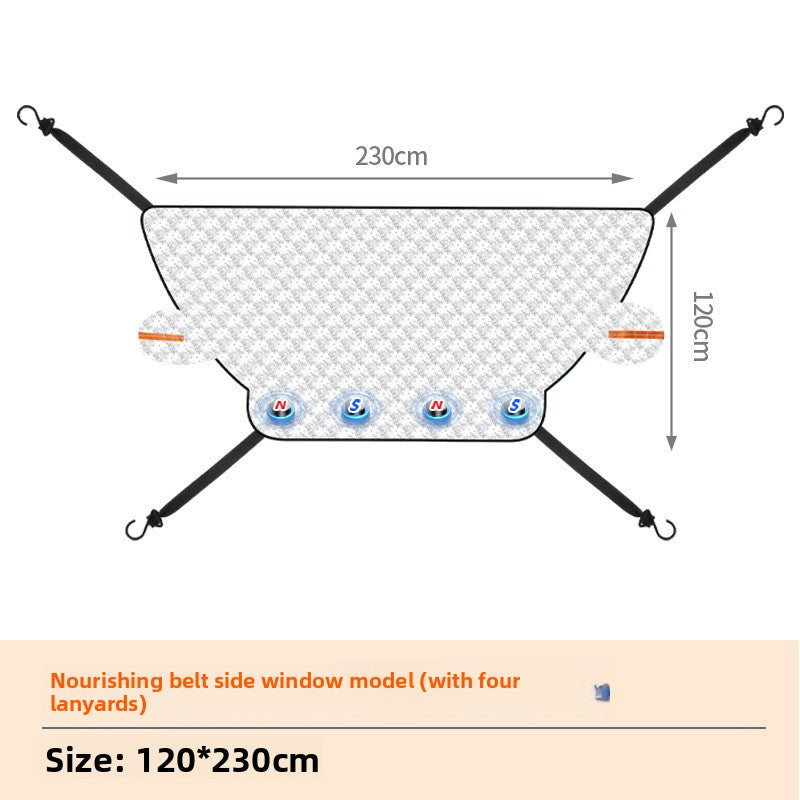 Car sunshade and snow protection front windshield
