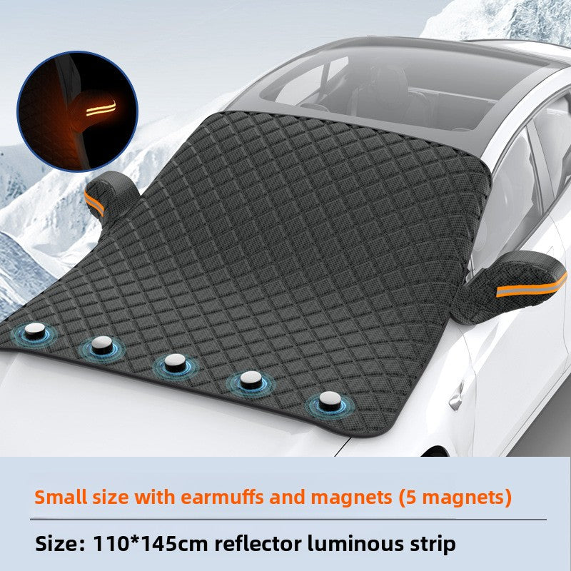 Car sunshade and snow protection front windshield